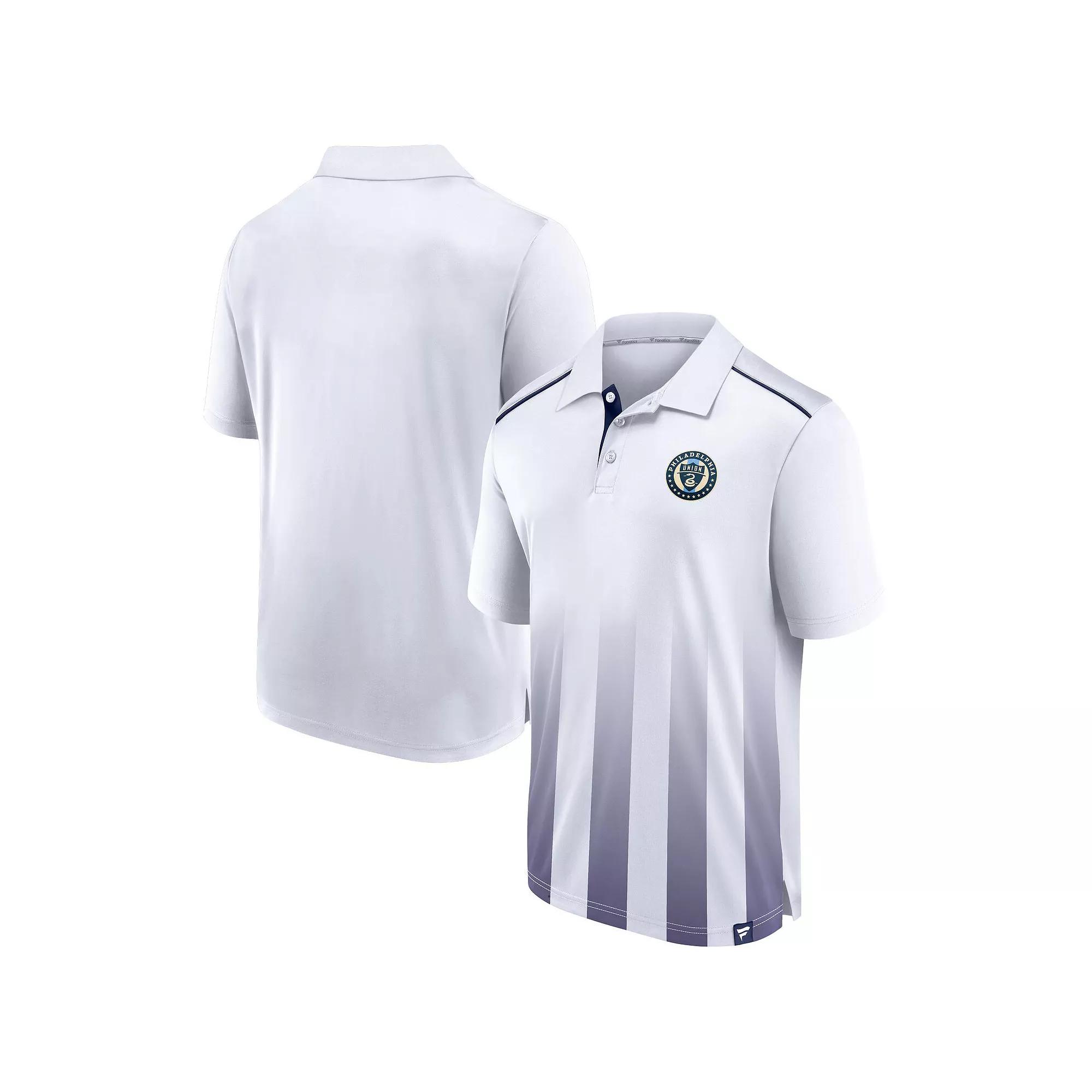 Men's Fanatics Branded White Philadelphia Union Line Up Fade Polo,  Product Image