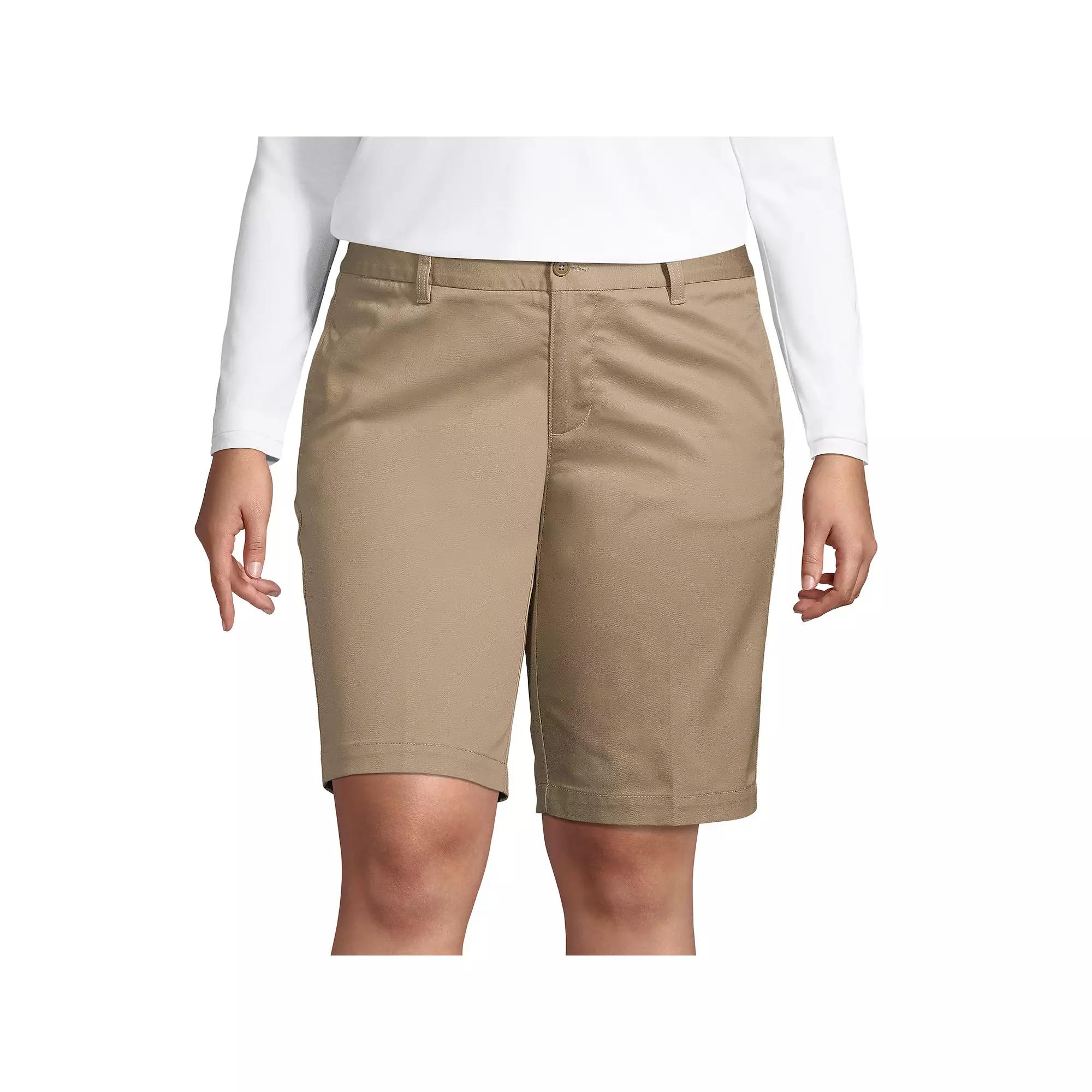 Women's Lands' End Front Blend Chino Shorts,  Product Image
