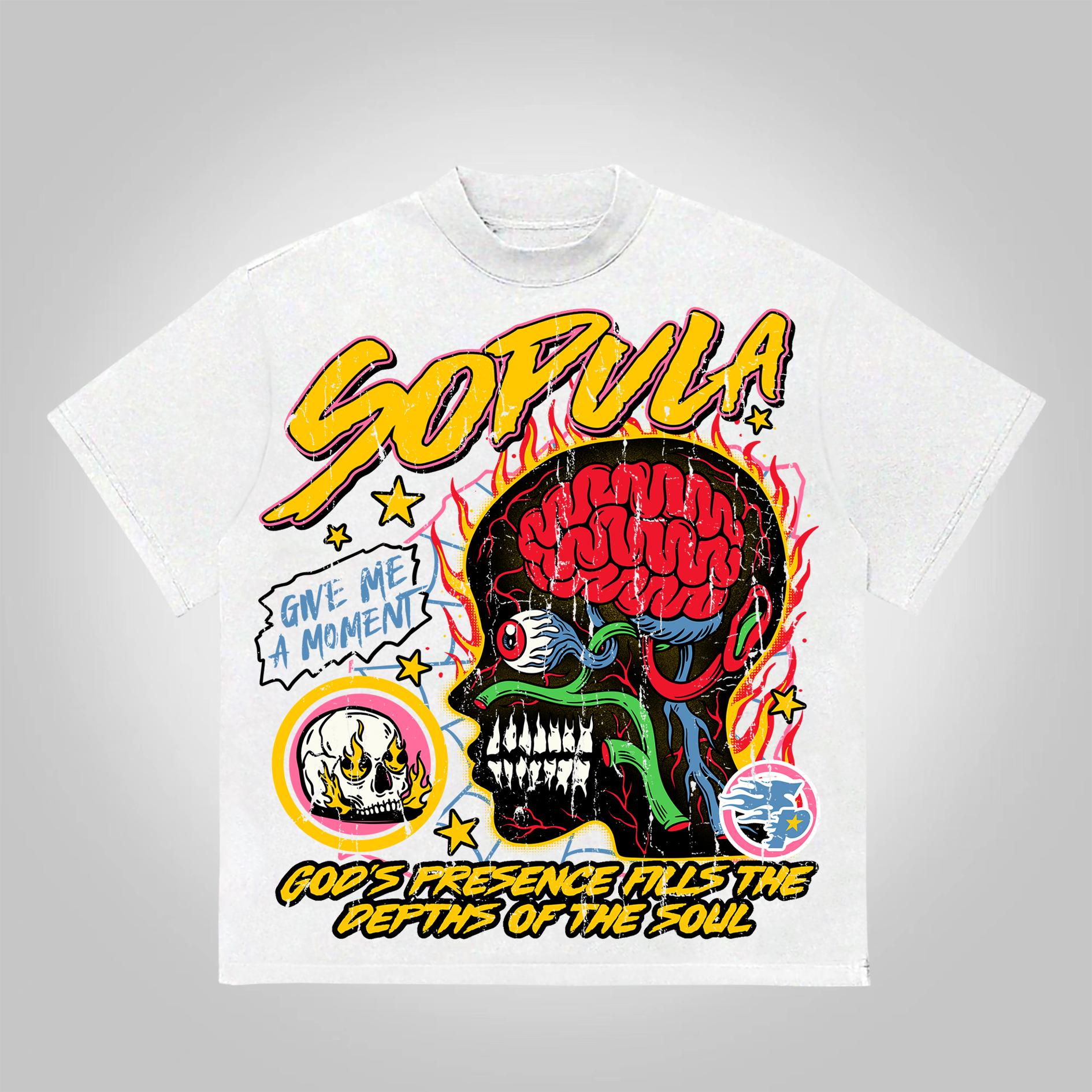 Sopula Studio Burning Soul Graphics Cotton T-Shirt Product Image
