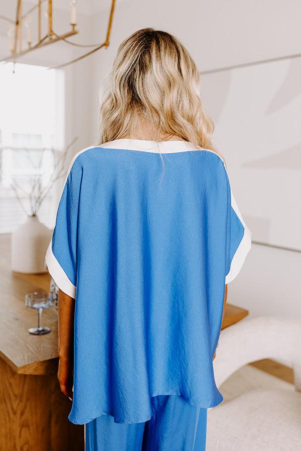 Brooklyn Babe Shift Top in Ocean Blue Product Image