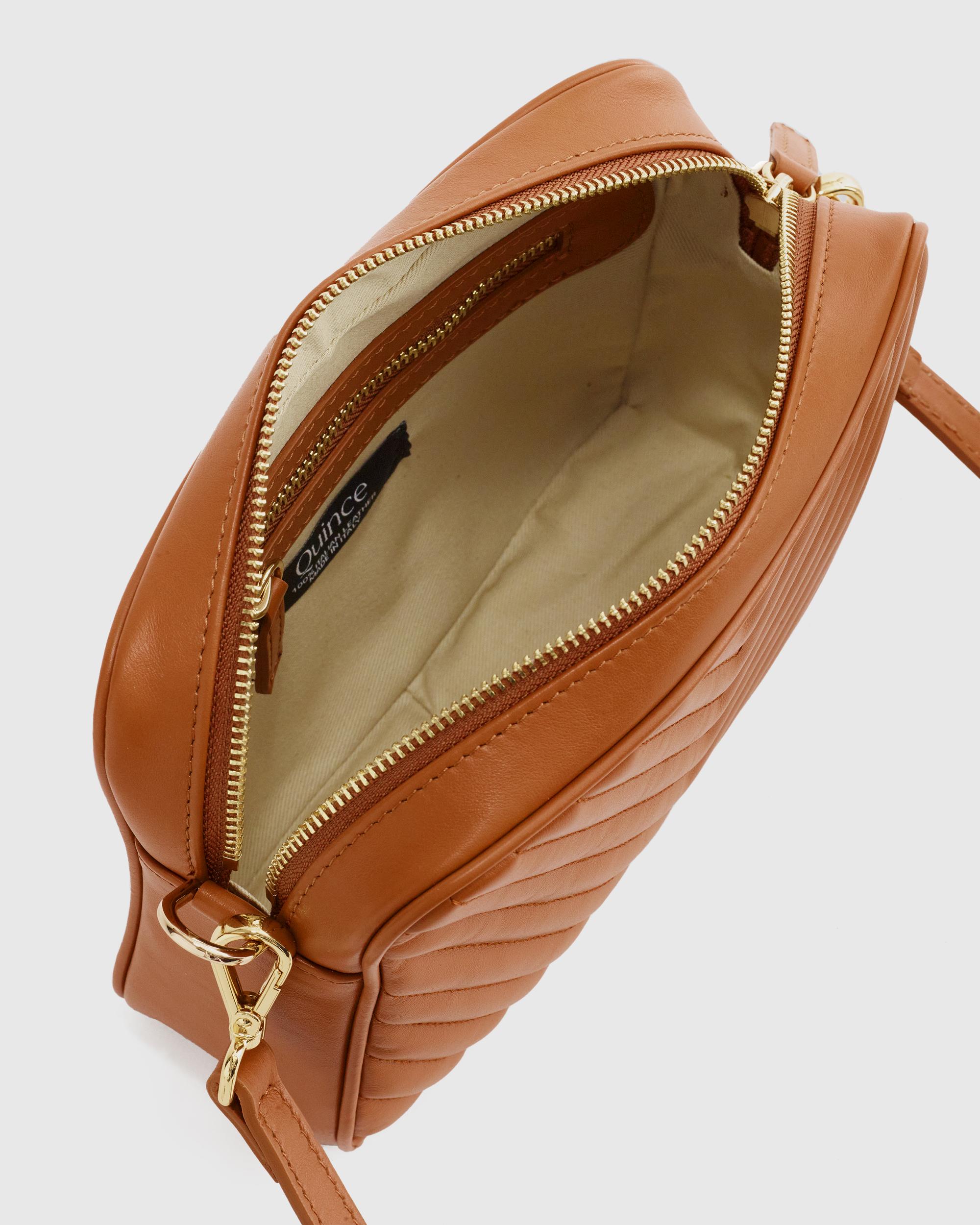 Quince | Women's Italian Leather Quilted Crossbody Bag Product Image