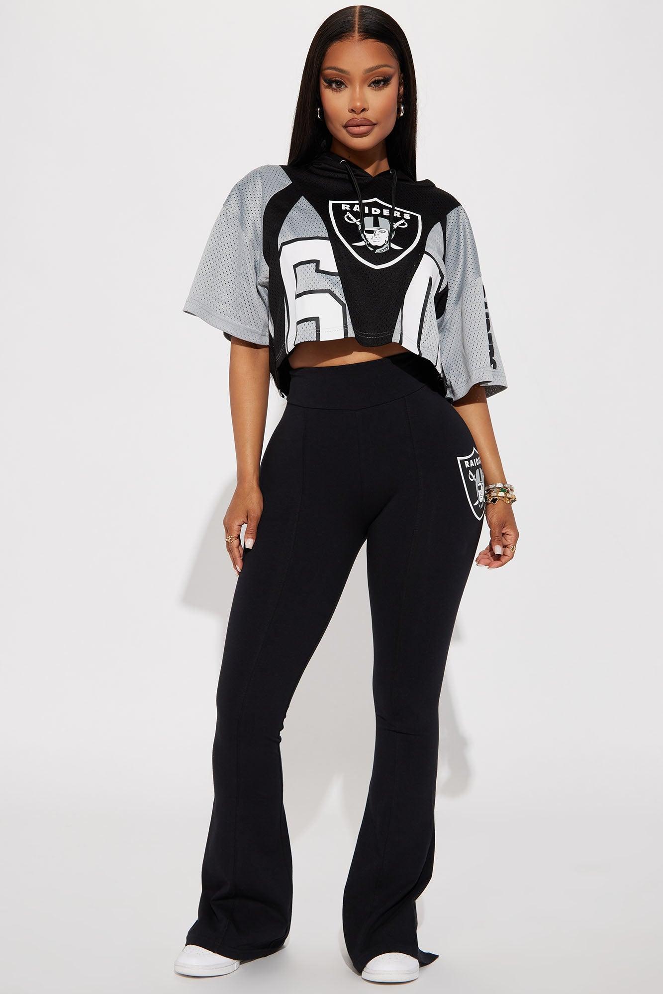 Raiders Cropped Mesh Top - Black Female Product Image