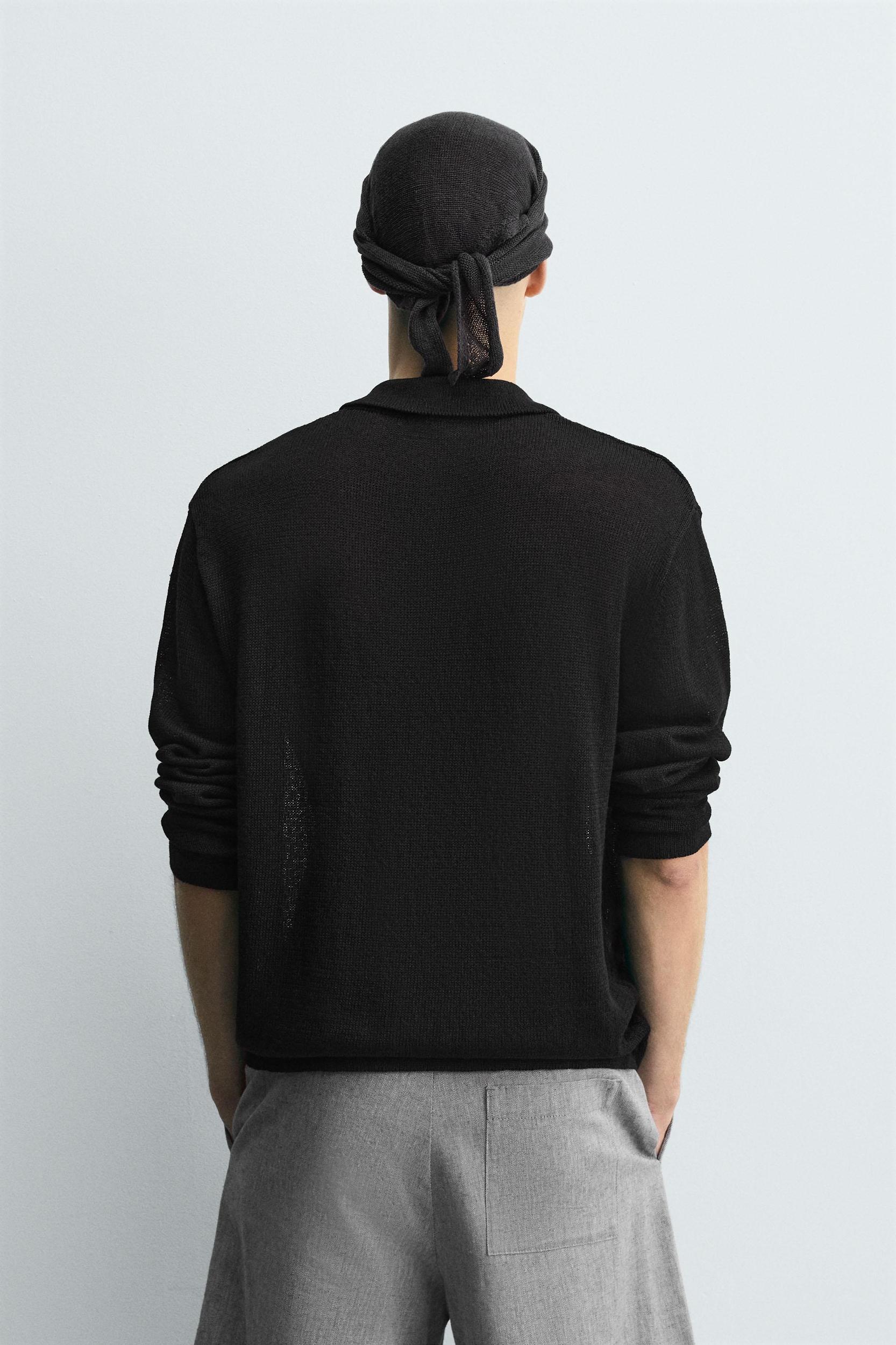 RELAXED FIT KNIT OVERSHIRT Product Image