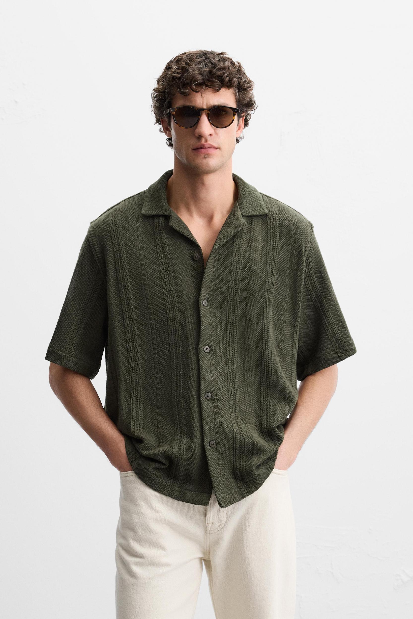 TEXTURED STRIPED SHIRT Product Image