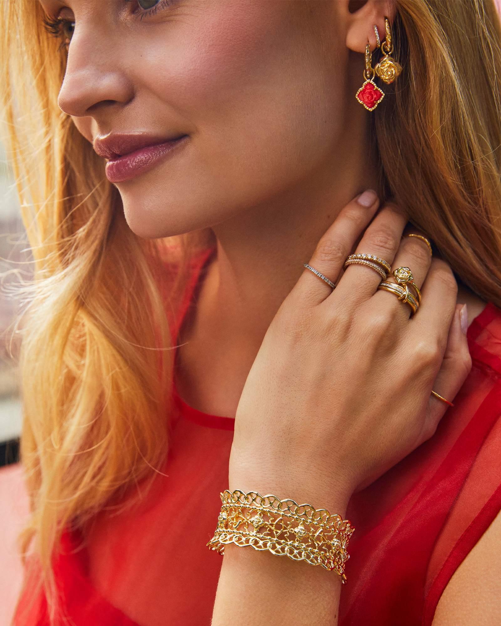 Mallory Rose Gold Huggie Earrings Product Image