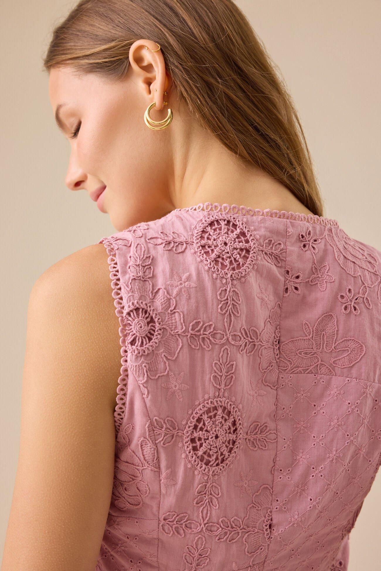 Malu Lace-Tie Front Vest Product Image