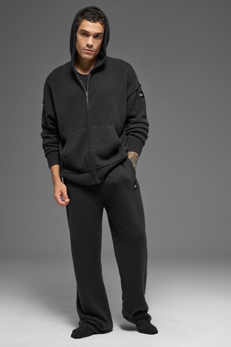 Wool Cashmere New Class Full Zip Hoodie - Black Product Image