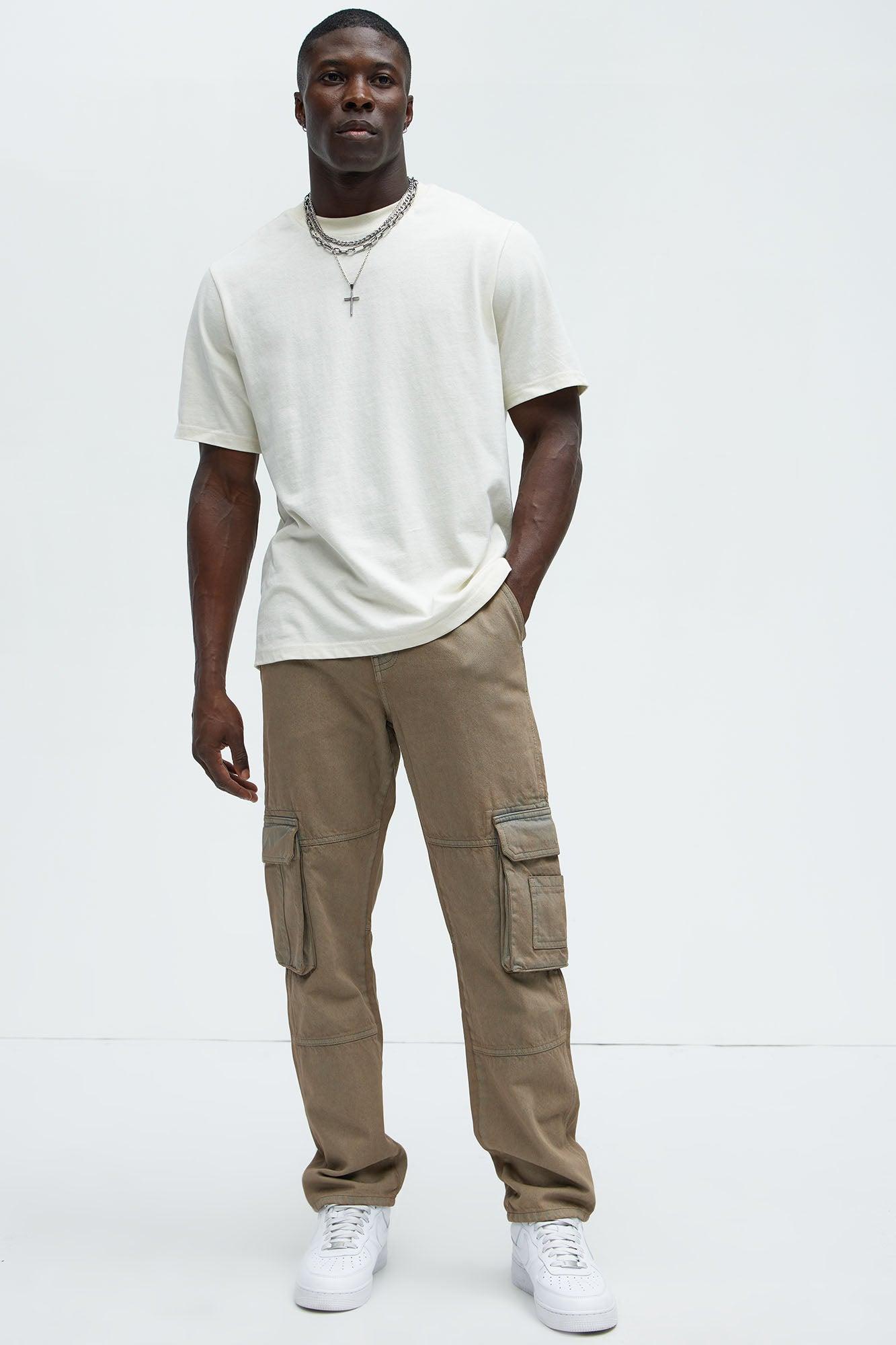 Mark Straight Cargo Jeans - Grey Mineral Wash Product Image