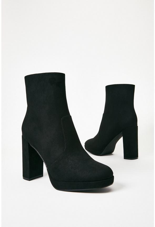 JustFab Margaux Platform Loafer Pump Womens Black/ White Size 8.5 Product Image