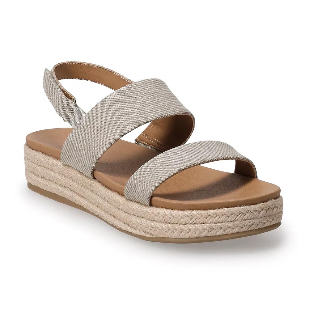 LC Lauren Conrad Paruka Women's Slide Slingback Sandals, Size: 5, Beige Product Image