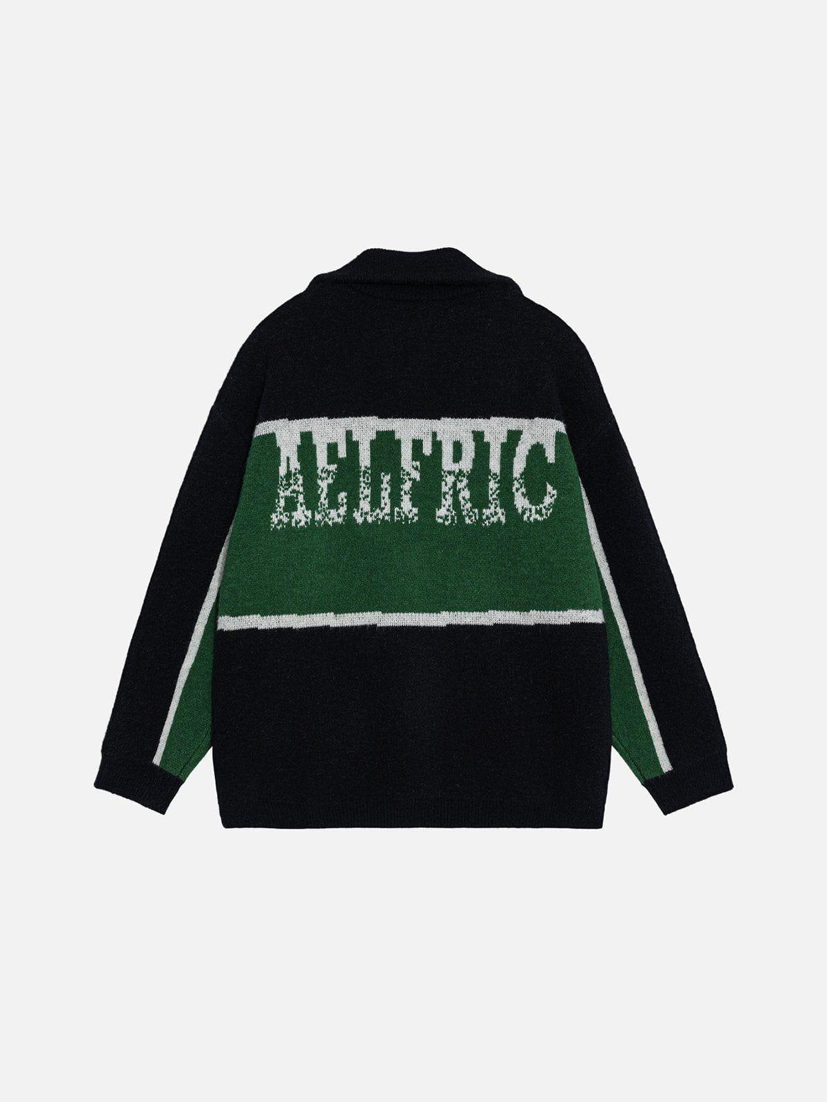 Aelfric Eden Jacquard Half Zip Sweater Product Image