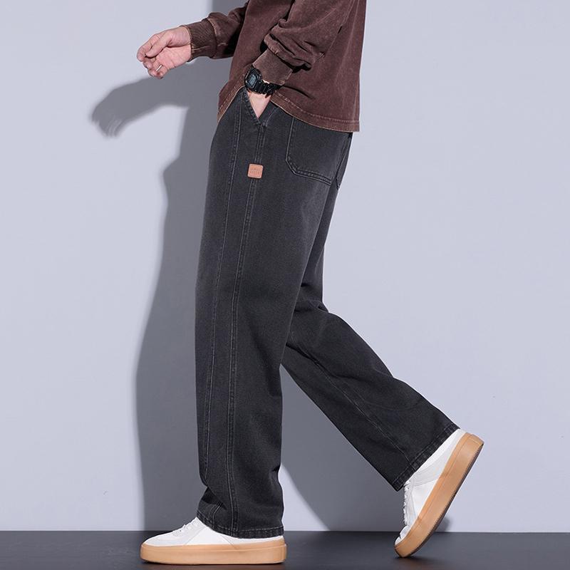 Sopula Men's Trendy Brand Clean Fit Patchwork Straight Jeans Product Image