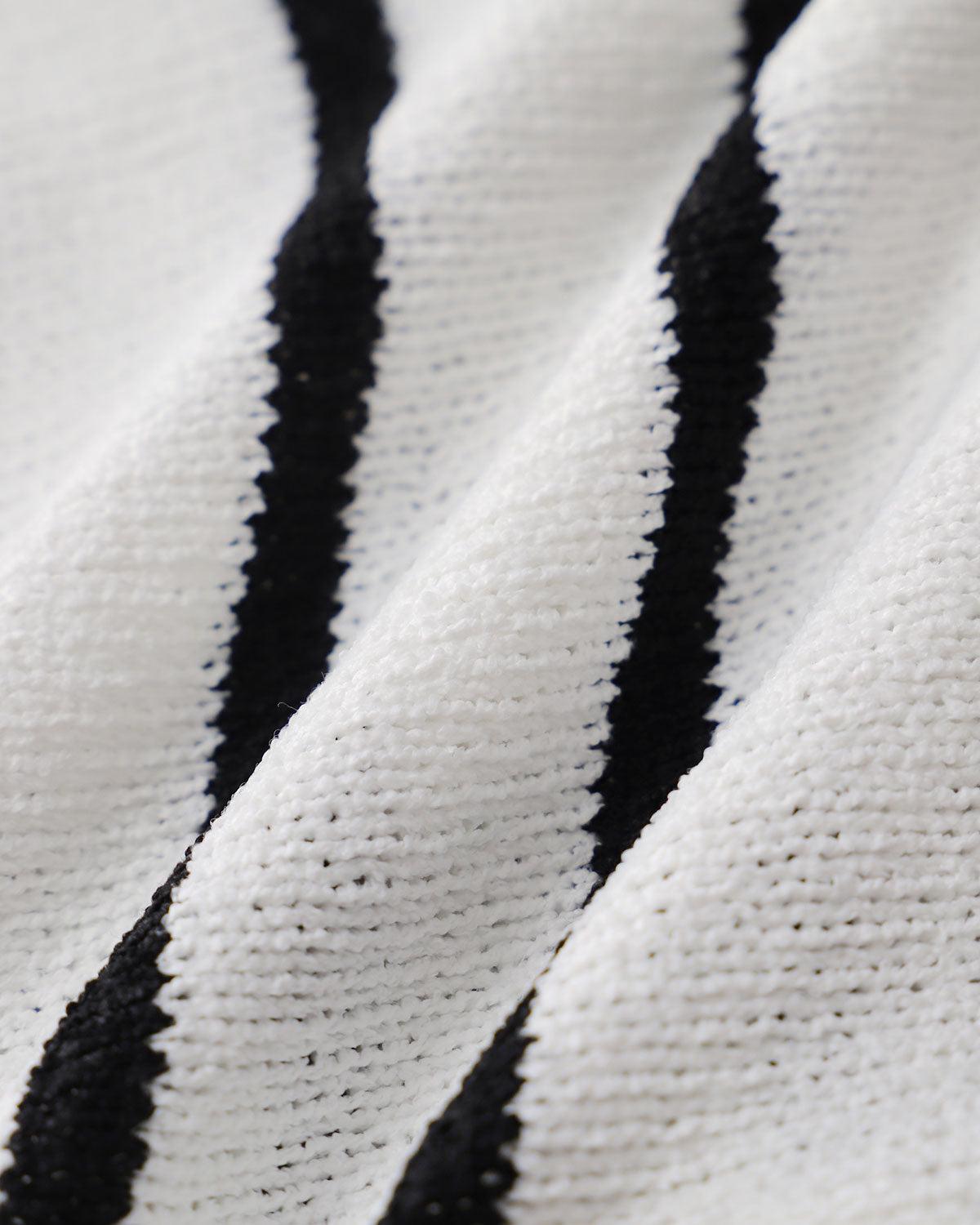 White Striped Single Breasted Vest Product Image