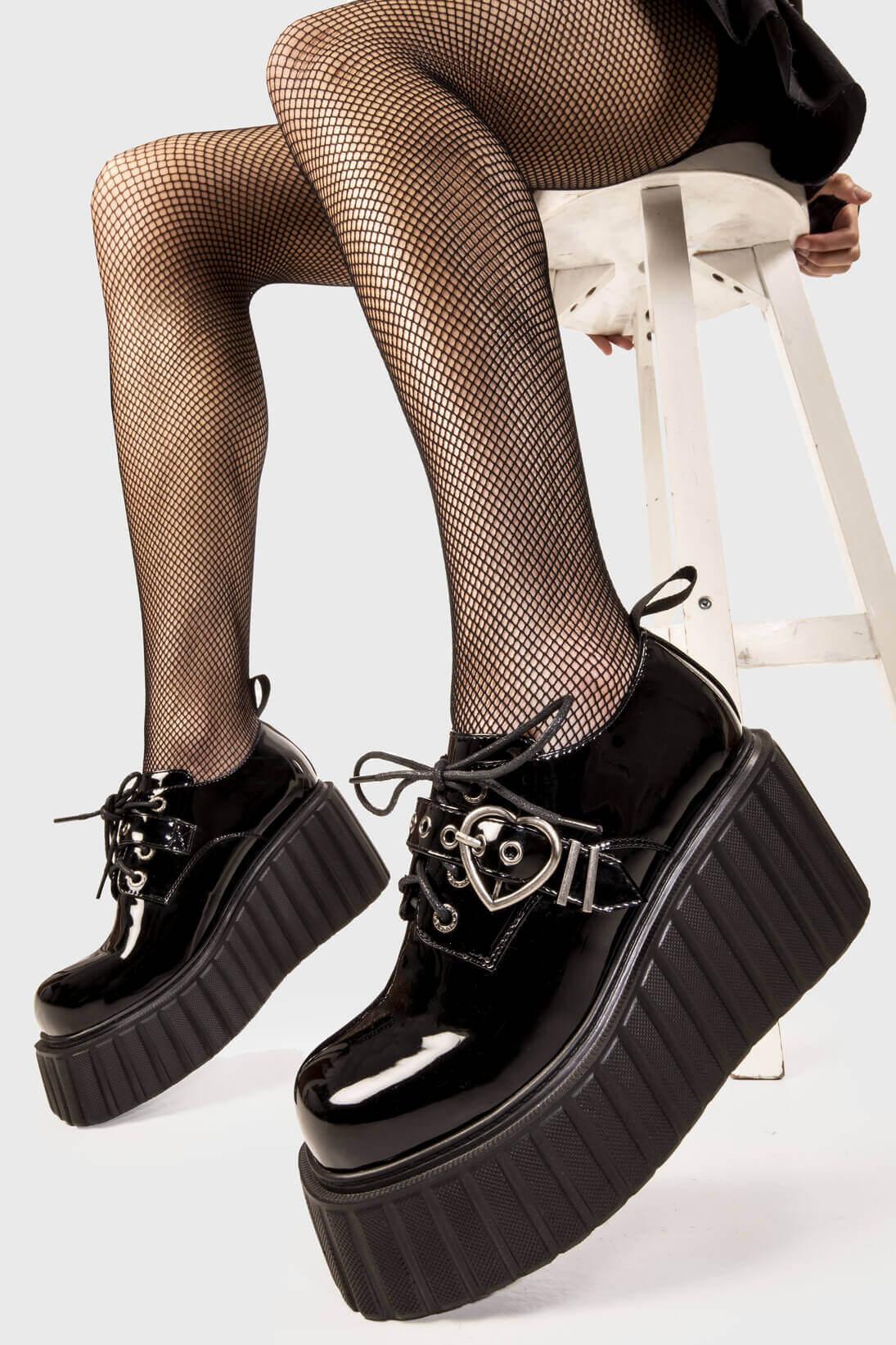 Stick To It Chunky Platform Creeper Shoes Product Image