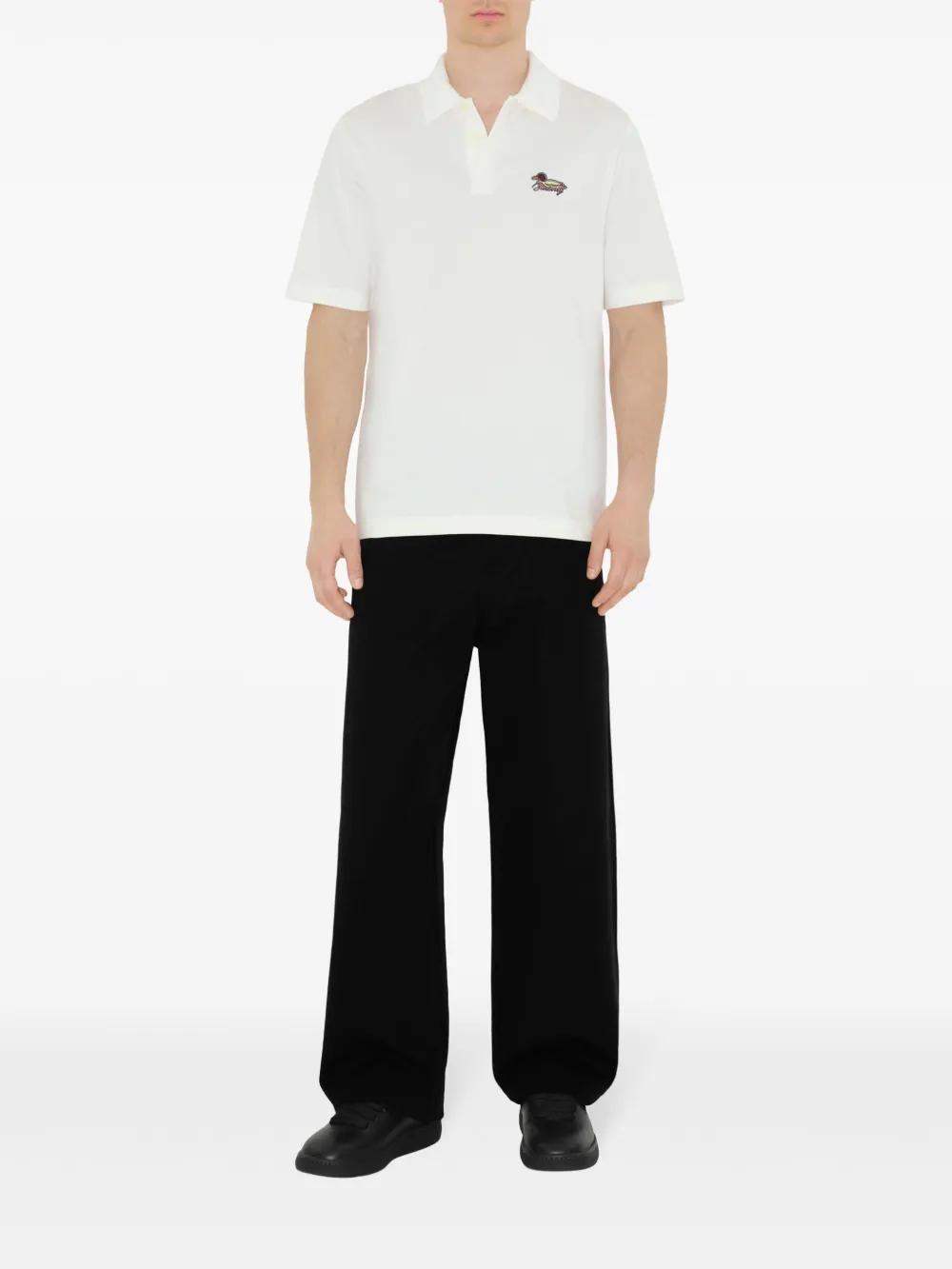 logo-patch cotton polo shirt Product Image