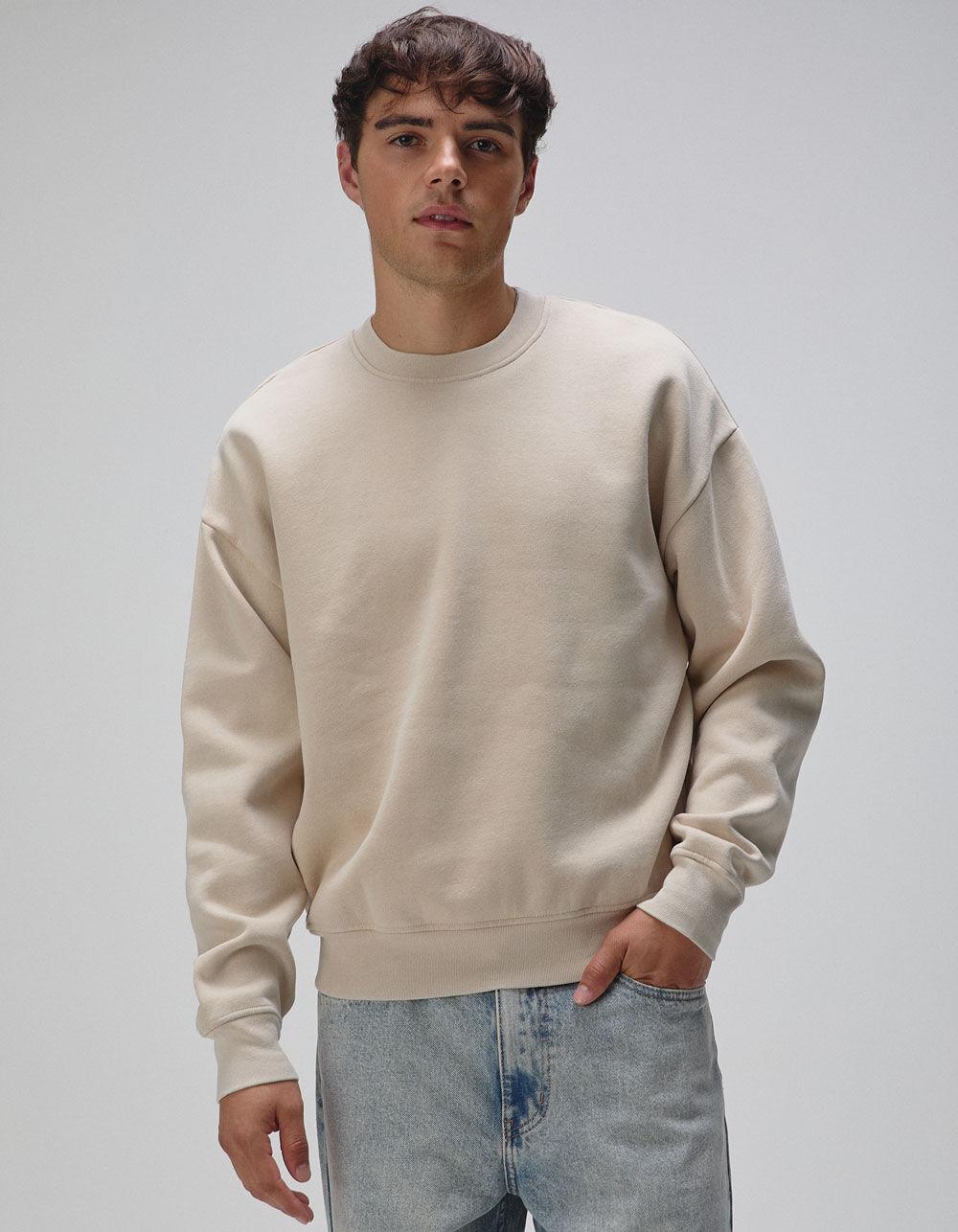 RSQ Mens Washed Oversized Crewneck Sweatshirt - BLACK Product Image