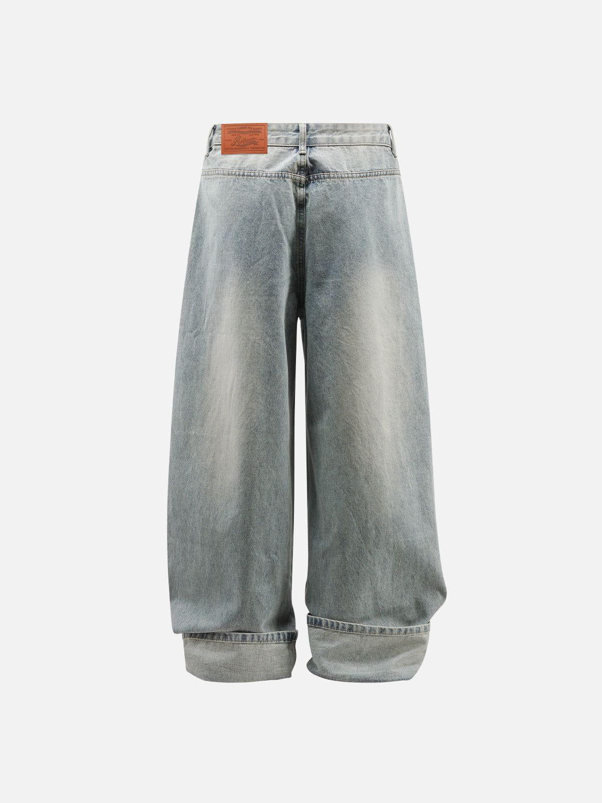 Aelfric Eden Rhinestone Cuffed Jeans Product Image