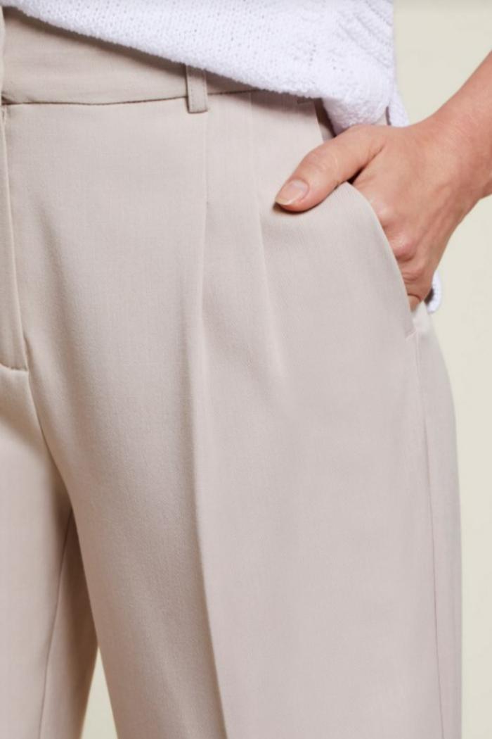 Wide Leg Pleated Trousers Product Image