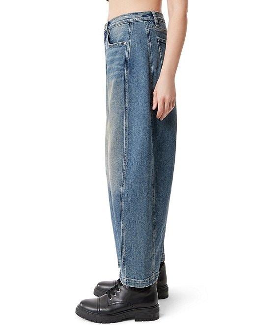 FRAYED Jeans High Rise Barrel Ankle Length Jeans Product Image