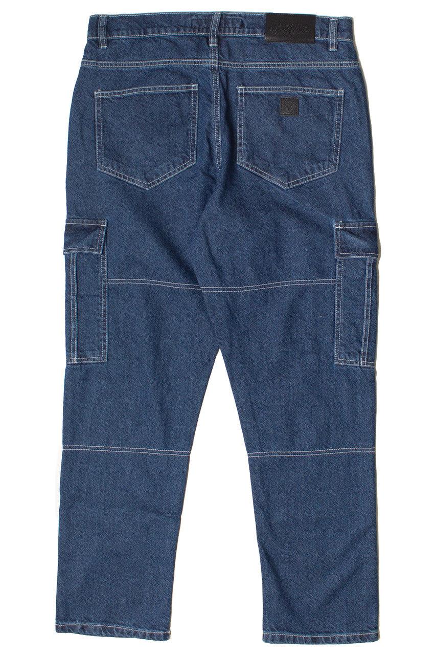 Contrast Stitch Cargo Jeans Product Image