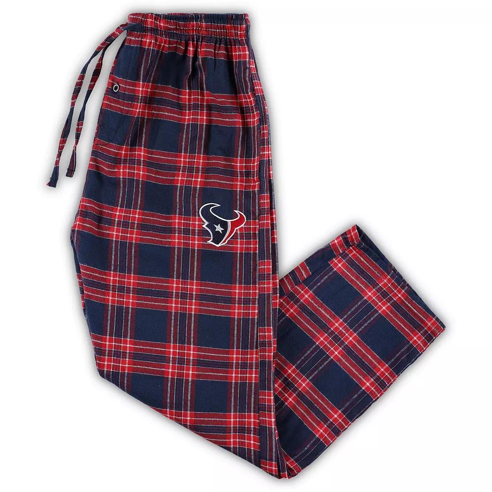 Men's Concepts Sport Navy/Red Houston Texans Big & Tall Flannel Sleep Set, Size: 5XB, Blue Product Image
