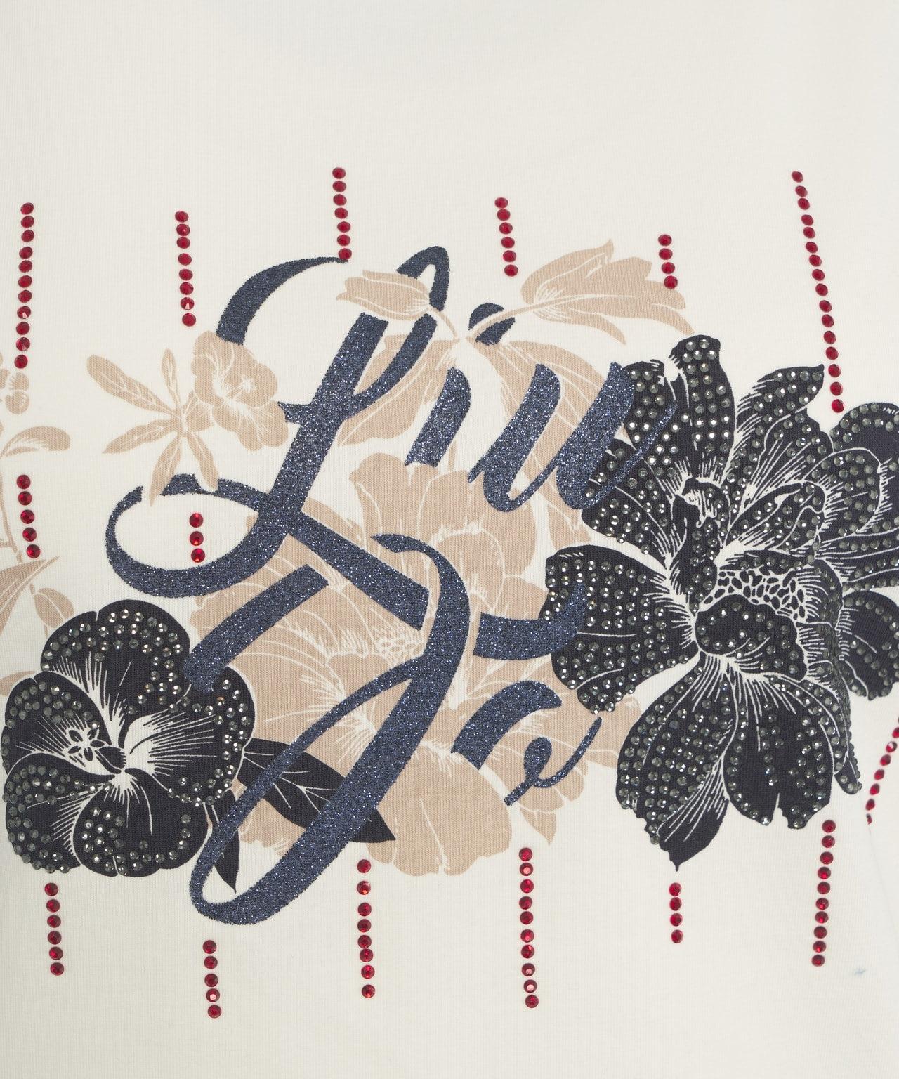 T-shirt with print and rhinestones Product Image