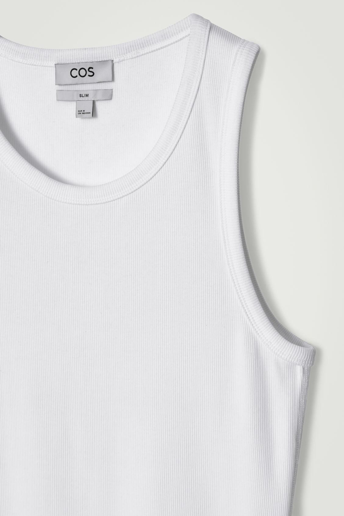 SLIM RIBBED COTTON TANK TOP Product Image