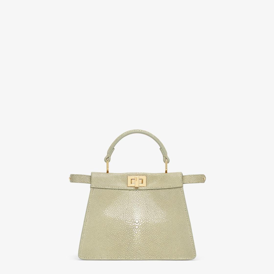 Peekaboo ISeeU PetiteSage green stingray leather bag Product Image