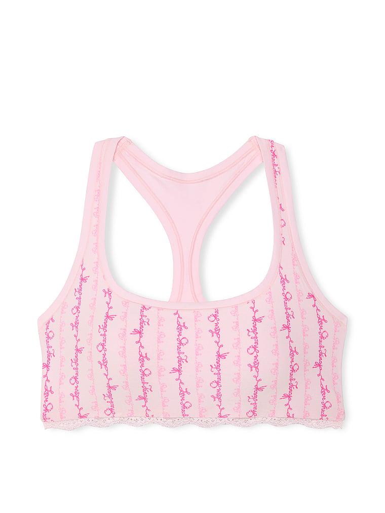 PINK x LoveShackFancy Cotton Racerback Bralette Product Image