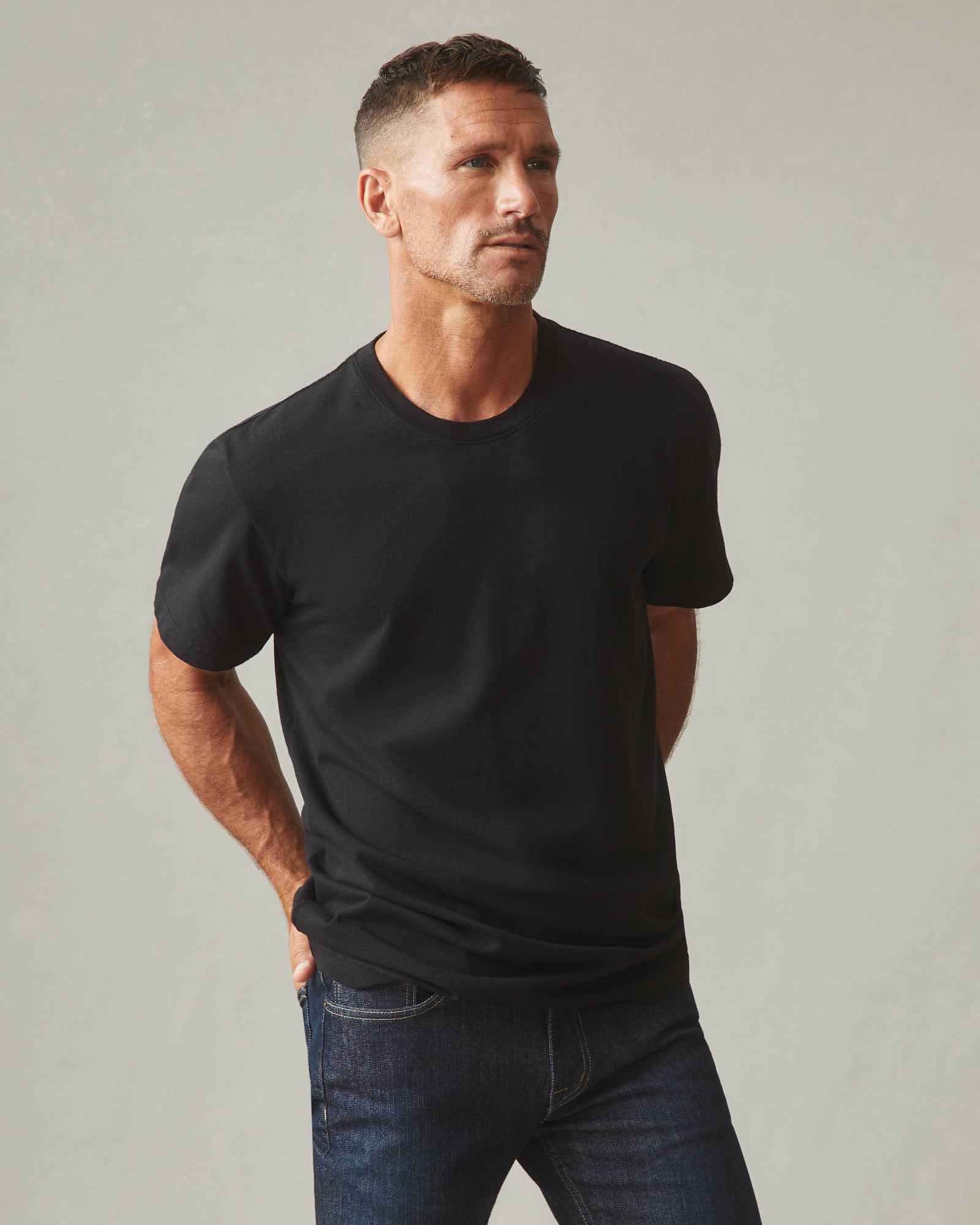 Men's Vintage Crew Tee - Black Product Image