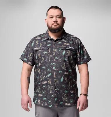 Columbia Mens PFG Uncharted Printed Short Sleeve Shirt - Big- Product Image