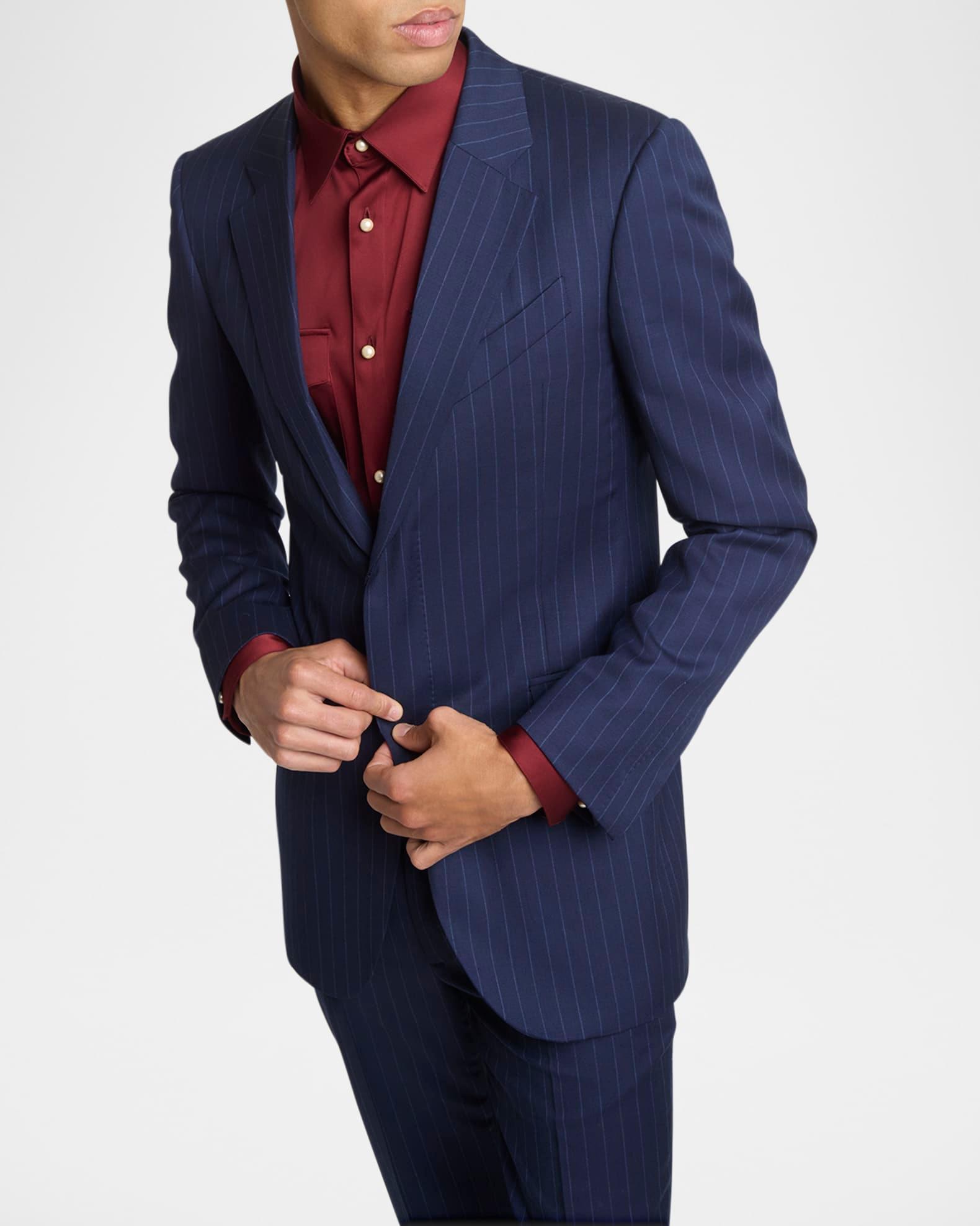 Men's Bold Stripe Wool Sport Coat Product Image