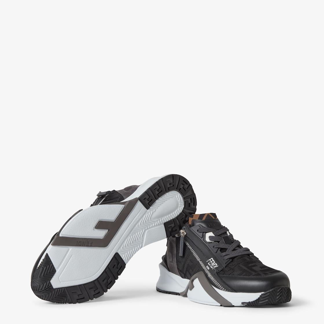 Fendi Flow Sneakers Black FF Jacquard running shoes Product Image