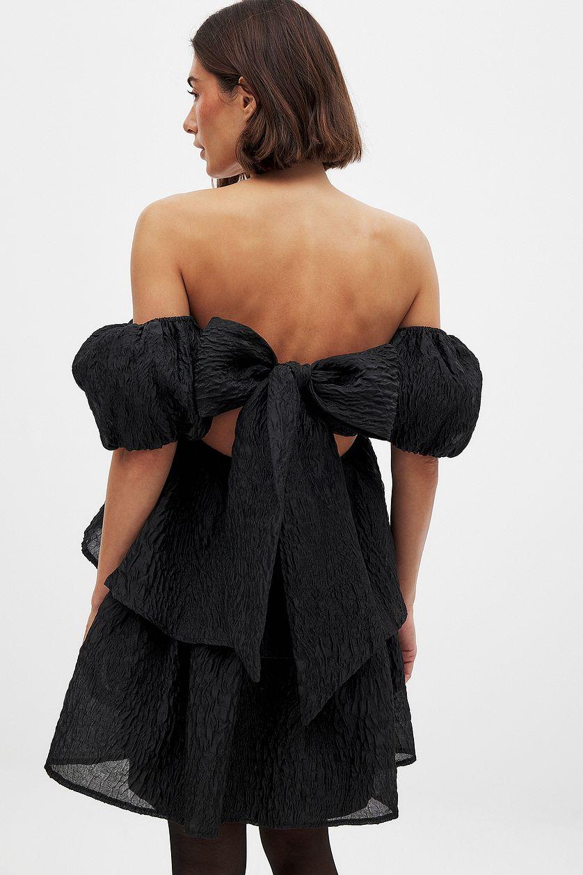 Off Shoulder Flowy Mini Dress Product Image