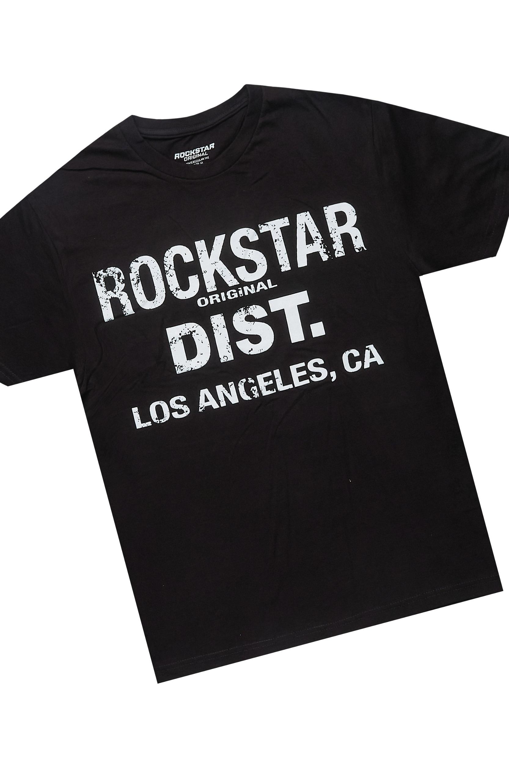 Lake Black/White T-Shirt/Dag Stacked Flare Jean Set Male Product Image