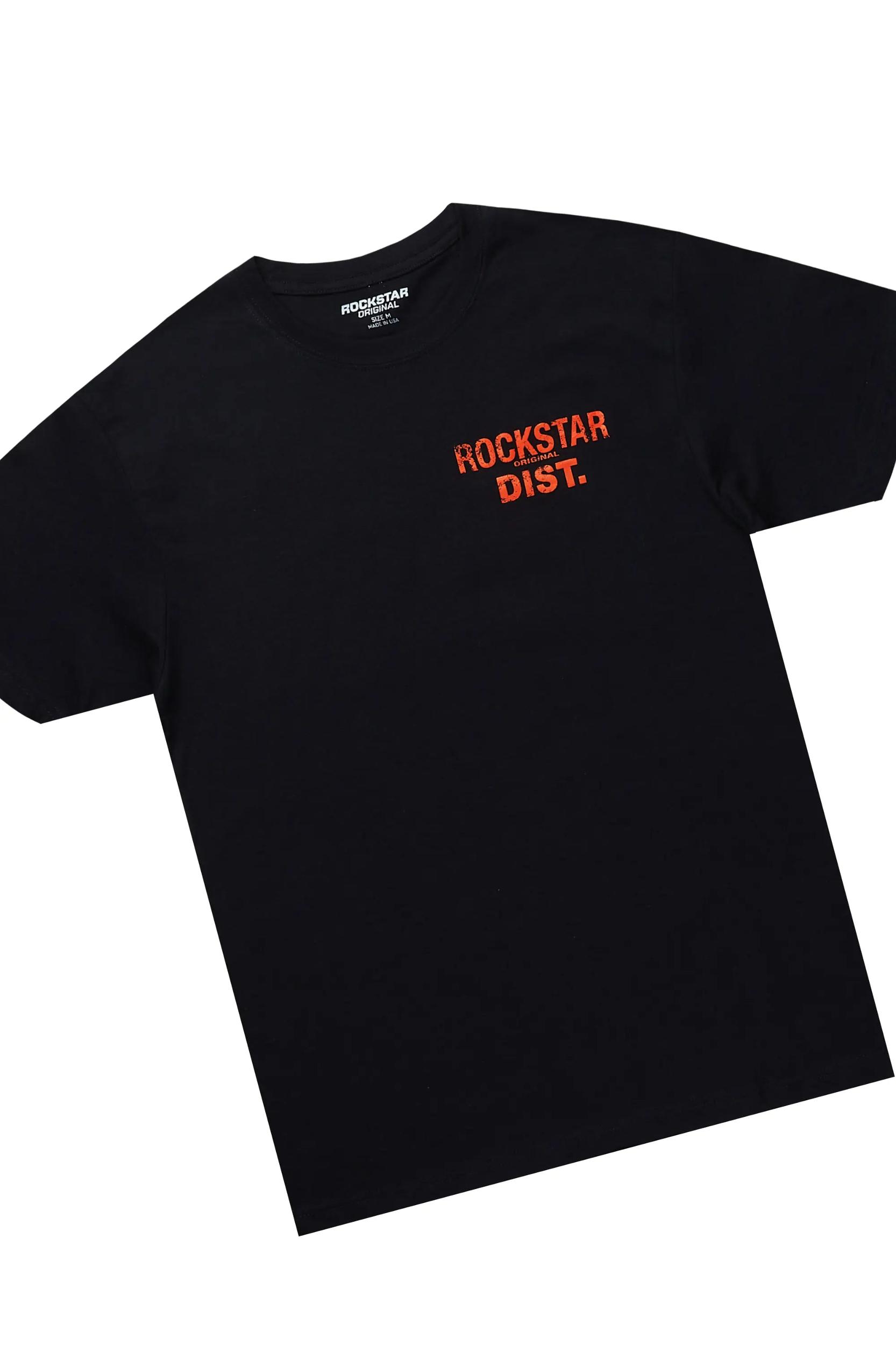 Akos Black T-Shirt/Denim Short Set Male Product Image