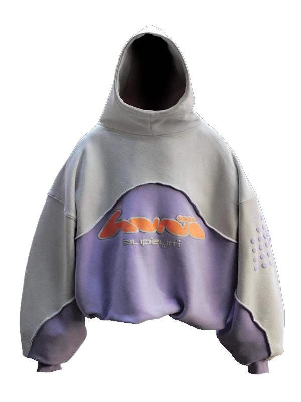 Trendy Casual Multicolored Printed Hoodie Product Image