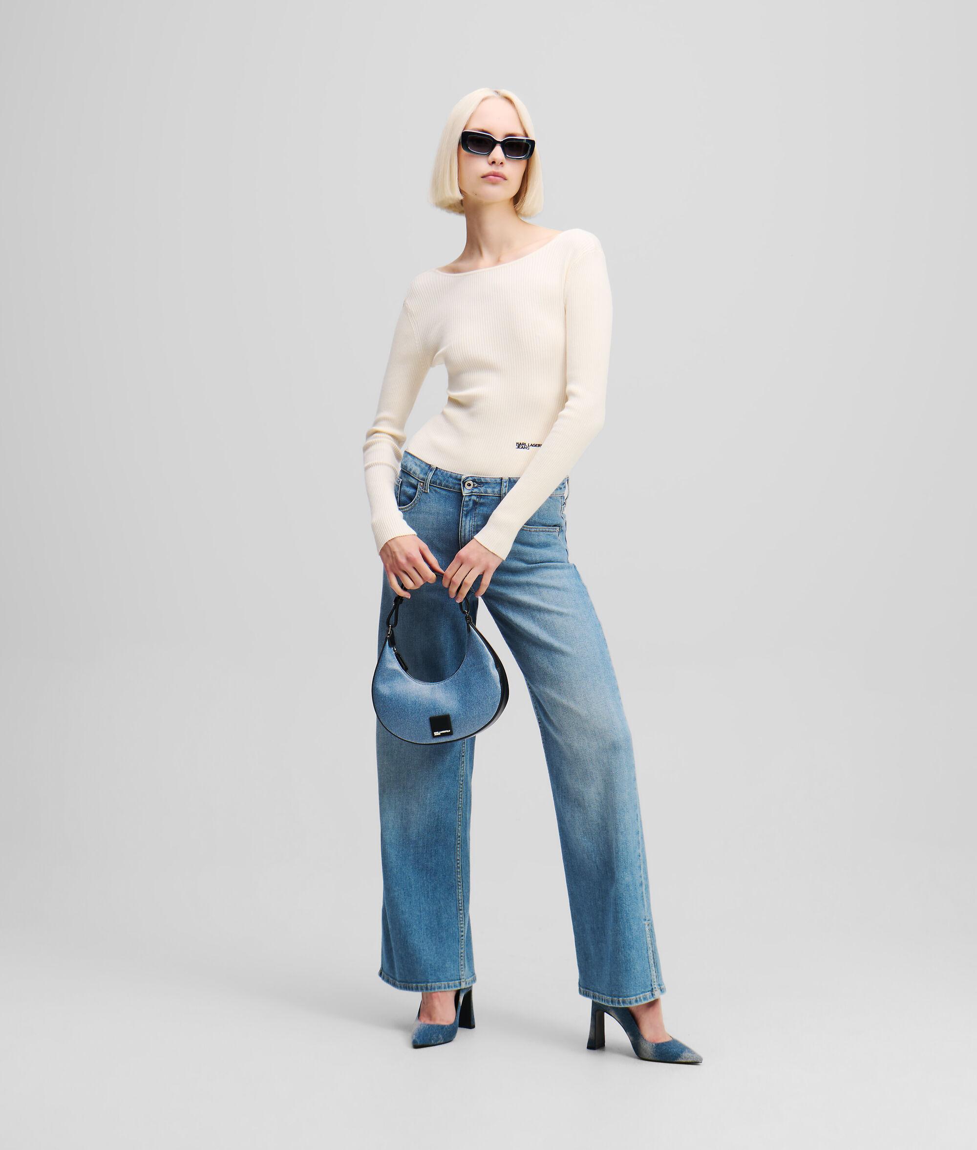 MID-RISE RELAXED JEANS WITH SPLIT HEM Product Image