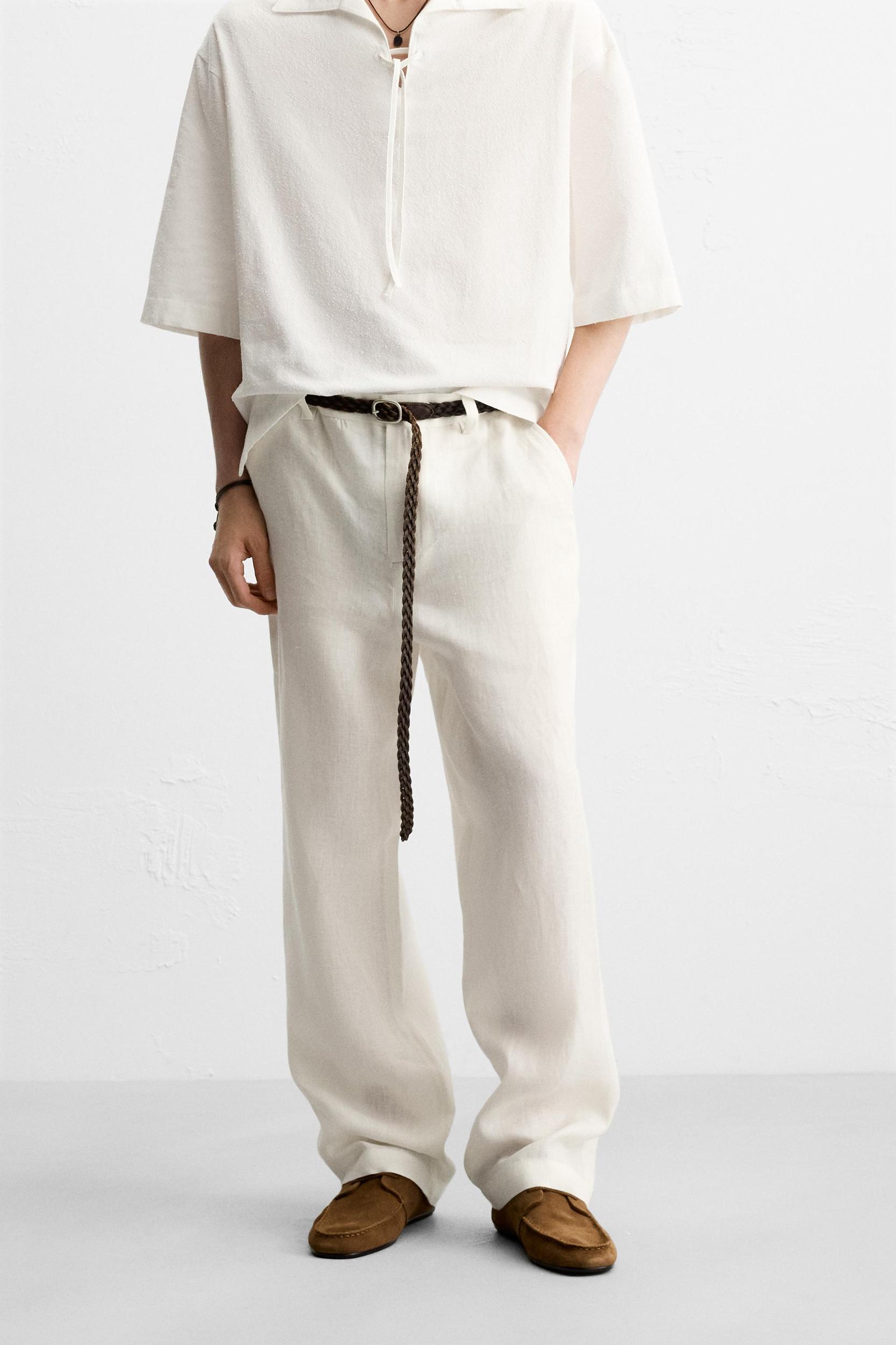 100% LINEN SUIT PANTS Product Image