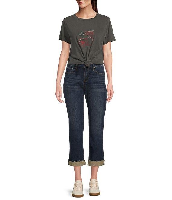 Lucky Brand Knit Cherry Coke Graphic Crew Neck Short Sleeve Tee Product Image