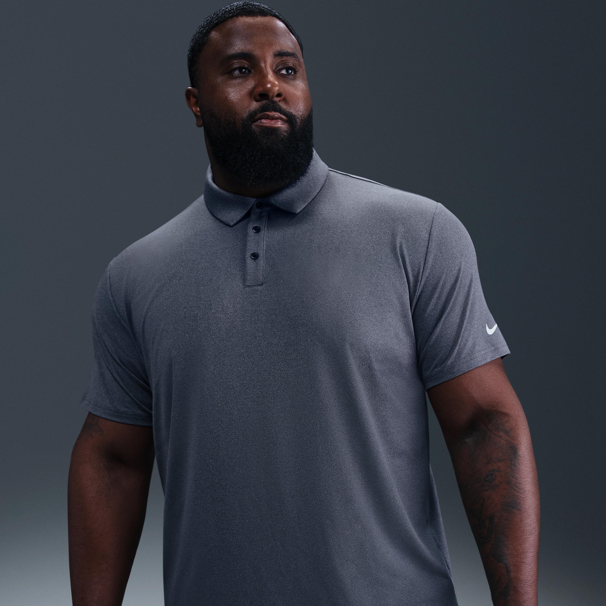 Nike Mens Tour Dri-FIT Heathered Golf Polo | FZ7473-009 Product Image