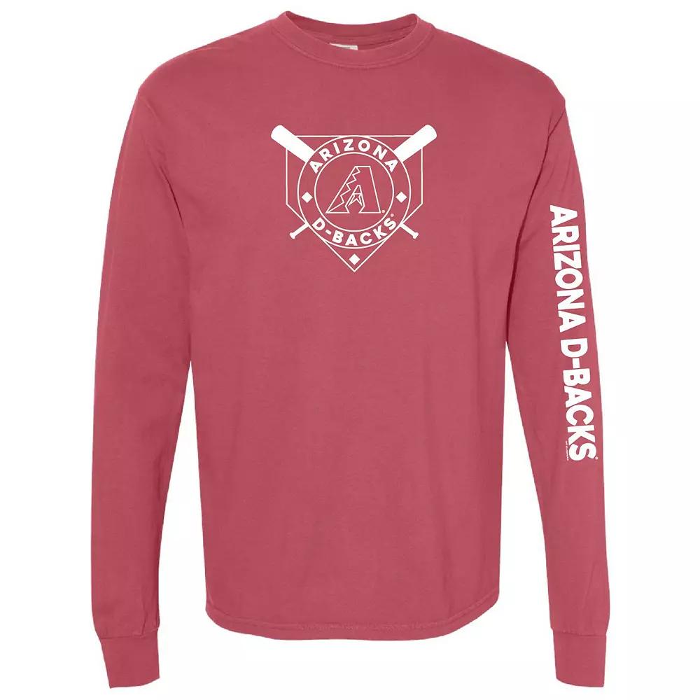 Women's Soft as a Grape Red Arizona Diamondbacks Pigment Dye Long Sleeve T-Shirt,  Product Image
