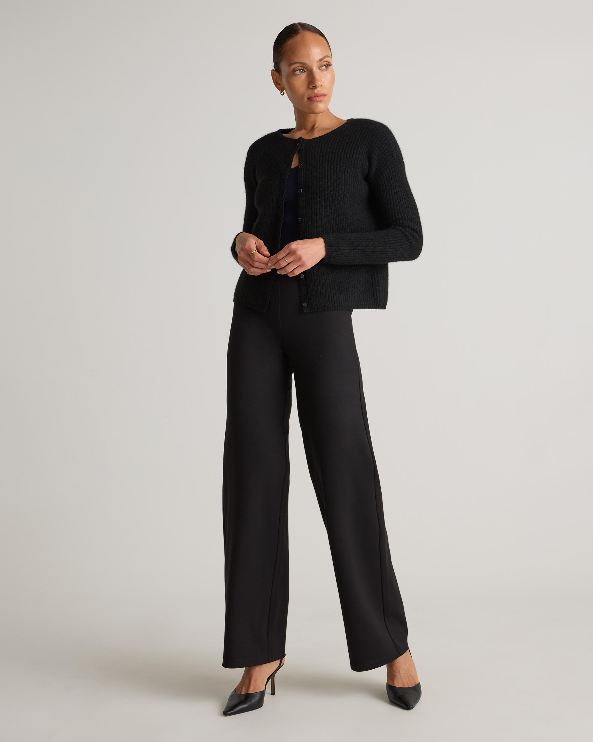 Quince | Women's Ultra-Stretch Ponte Wide Leg Pants Size XL, Rayon Product Image