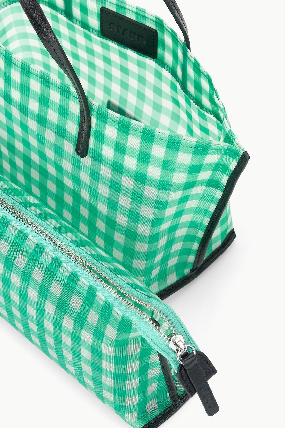 CHRISTOS MINI MESH TOTE | JADE GINGHAM Product Image