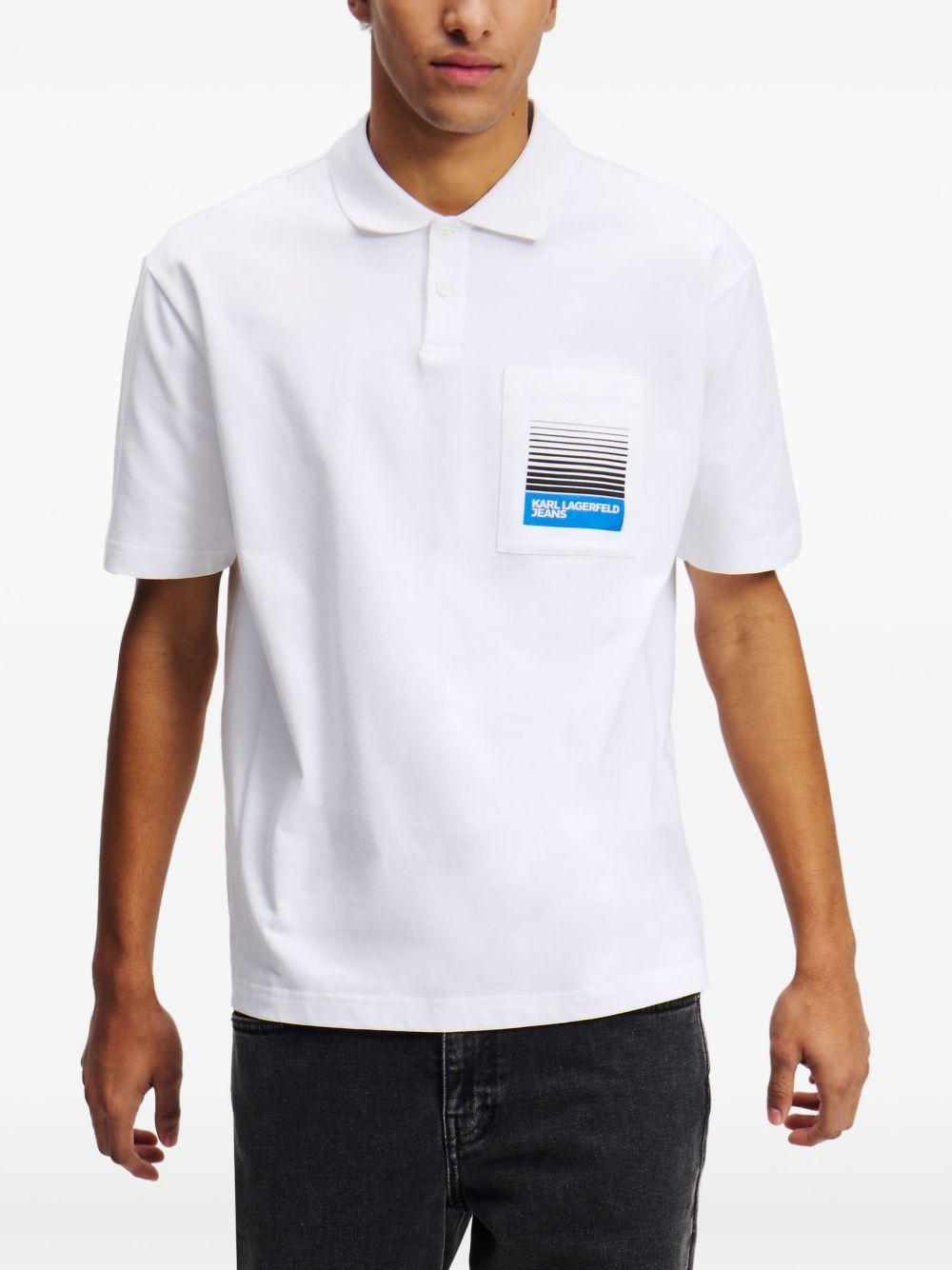 logo-print-pocket polo shirt  Product Image