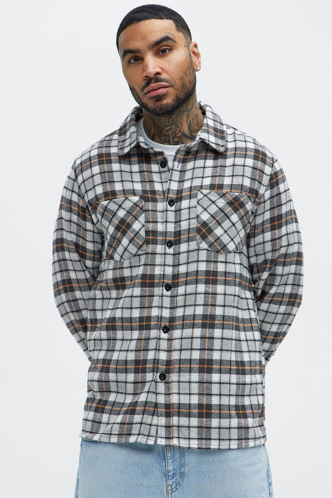 Gas Plaid Classic Flannel - Grey/combo Product Image