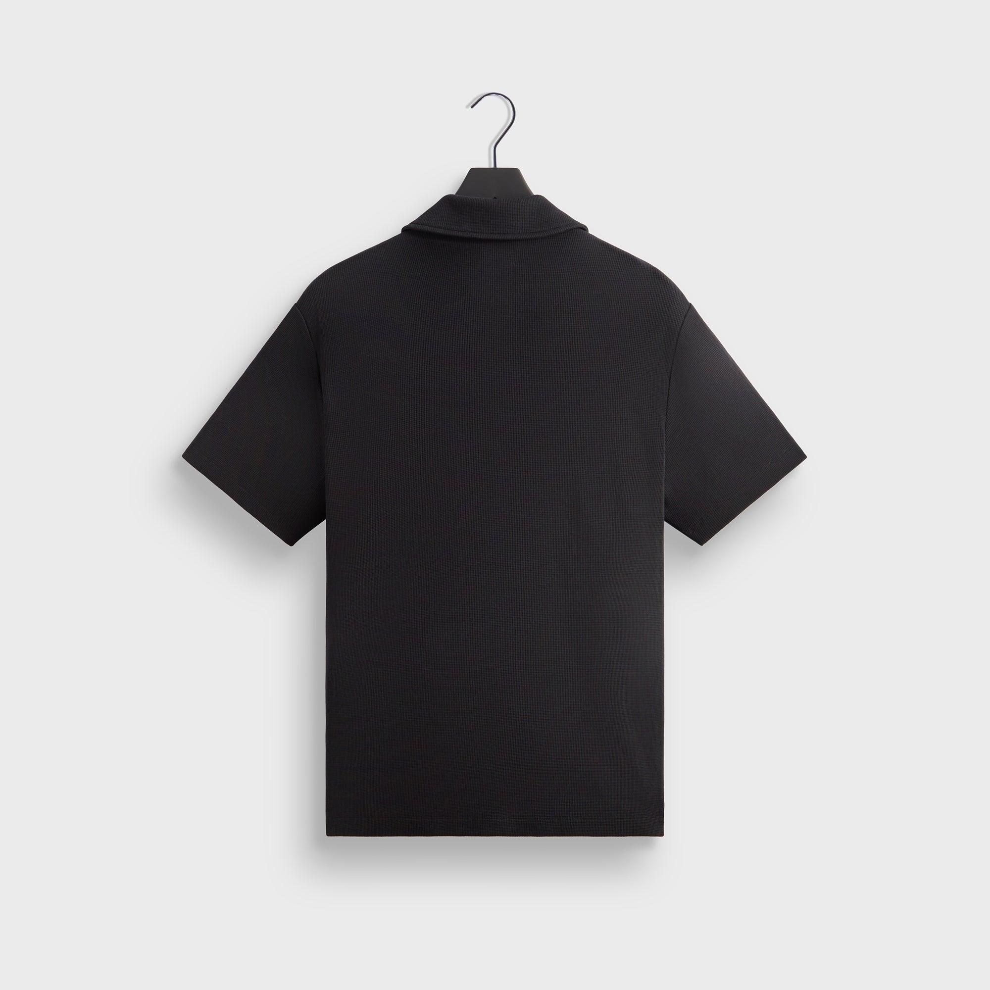Kith Micro Waffle Drew Polo - Black Male Product Image