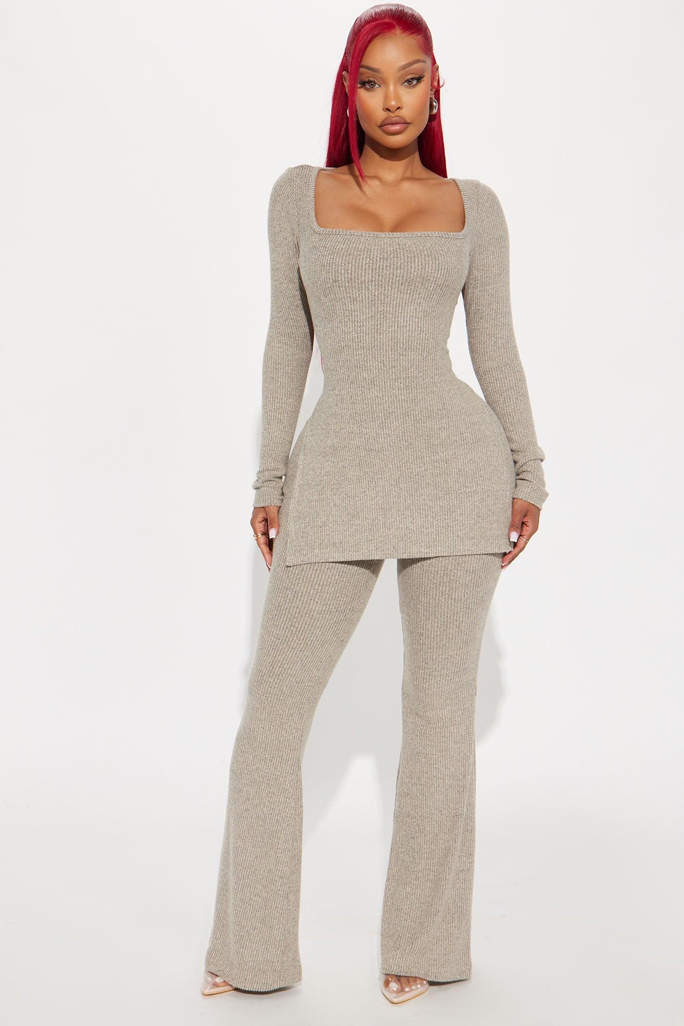 Chloe Cozy Pant Set - Oatmeal Female Product Image