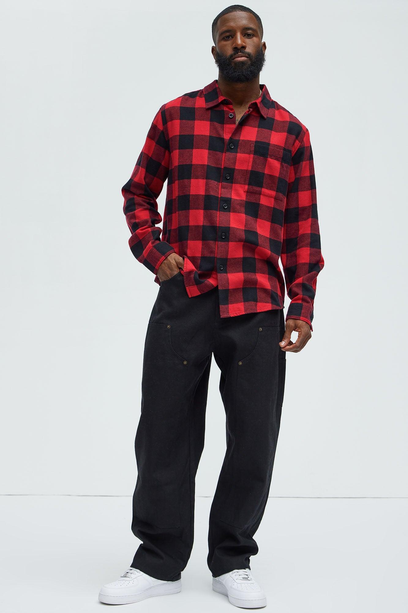 Neponset Flannel Shirt - Red/Black Product Image