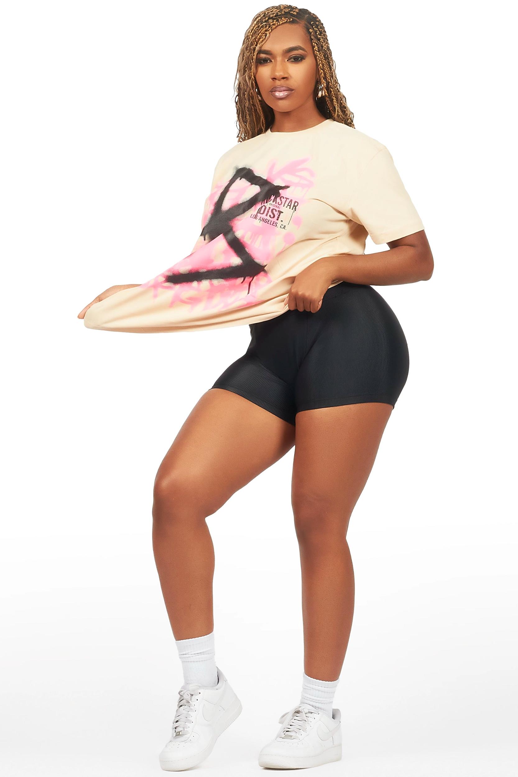 Nahomy Beige Oversized Tee Female Product Image